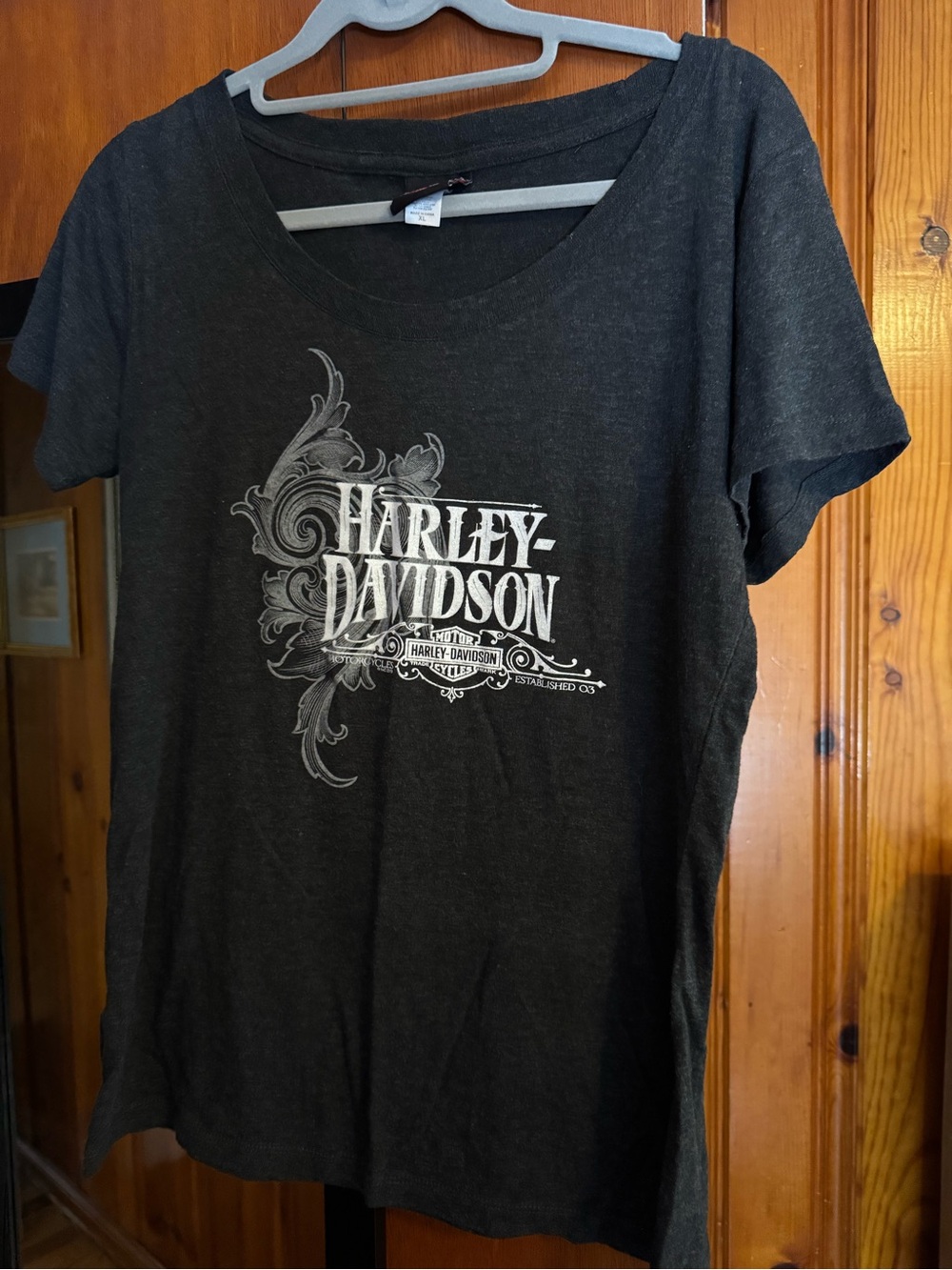 Harley-Davidson Black Short Sleeve Graphic Tee with White Logo